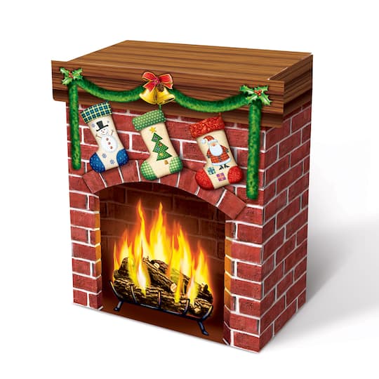 Beistle 32" 3-D Christmas Fireplace Prop
